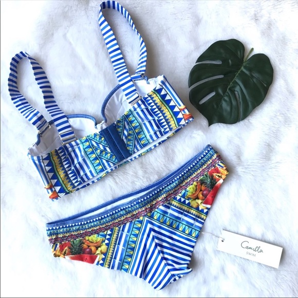 NEW Camilla Book a Shade Bustier Bikini - Picture 3 of 7